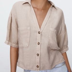 Zara XS linen top